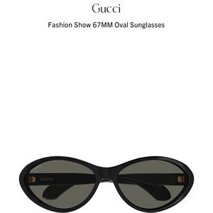 Gucci Fashion Show 67MM Oval Sunglasses